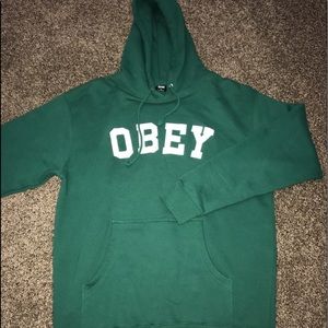 Green obey hoodie! Never worn just took tags off